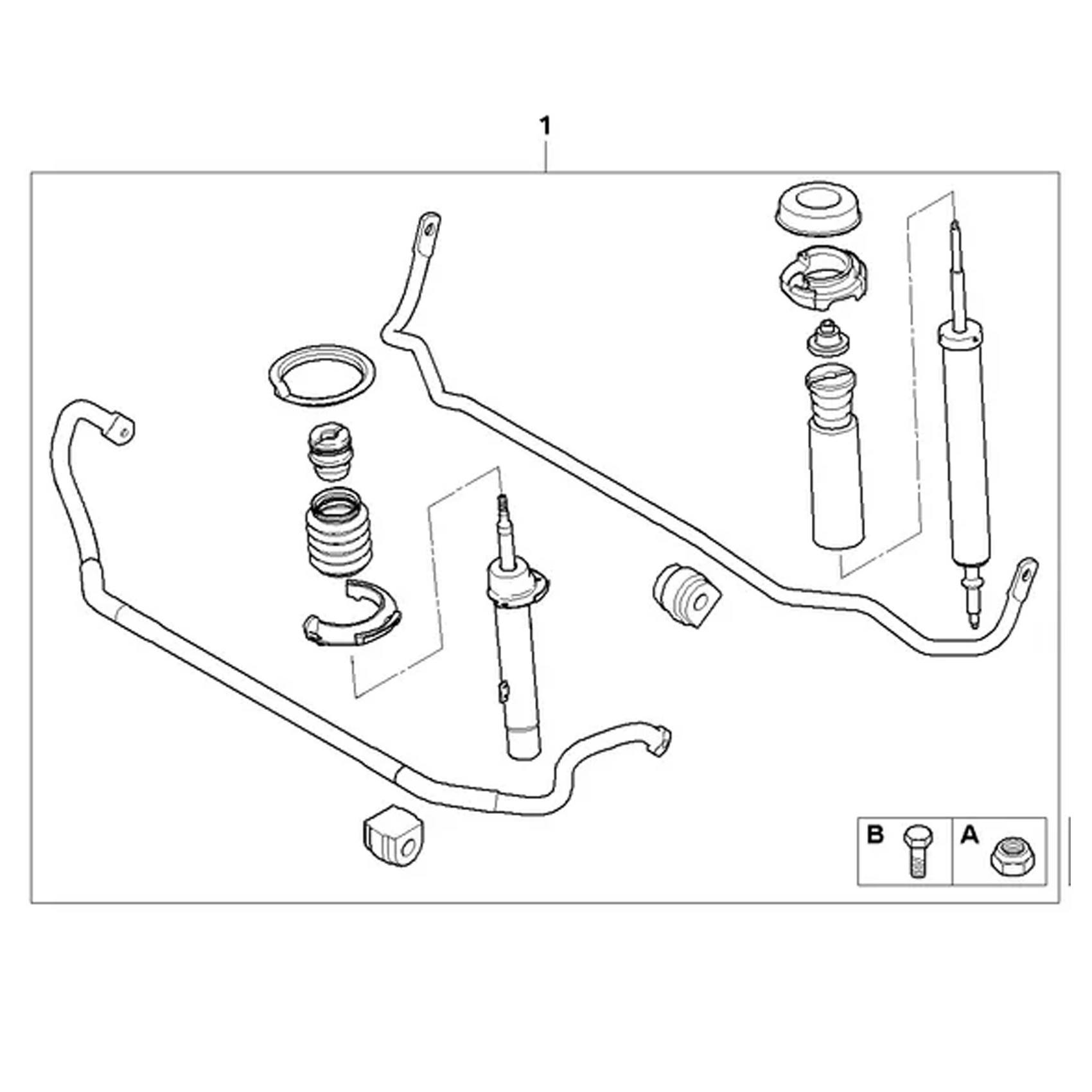 BMW Hex Bolt (w/ Washer) (M8x45) 07119903931